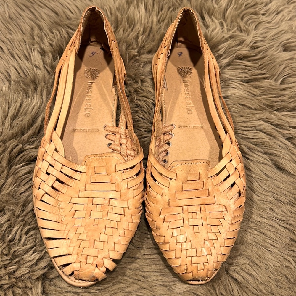 Handmade in Mexico light leather huaraches